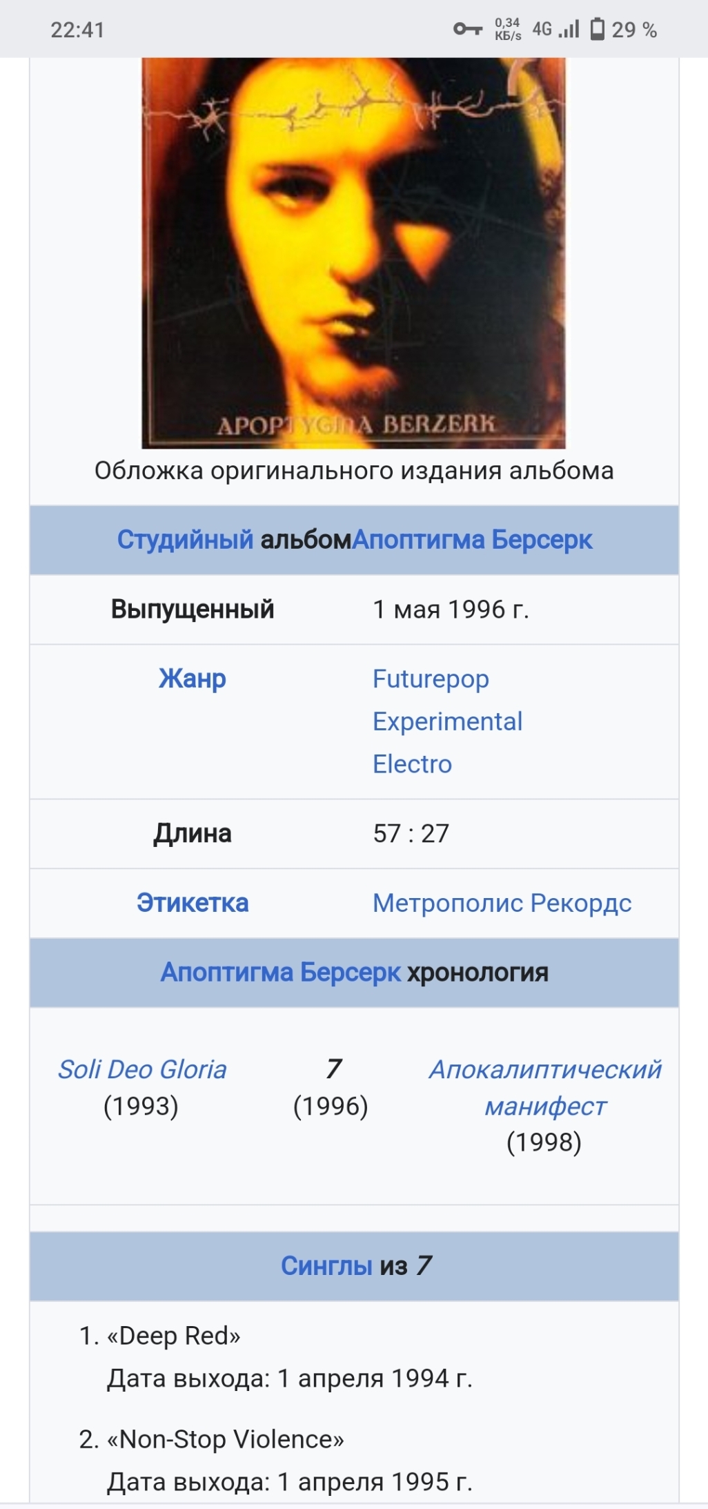 Apoptygma Berzerk.   ( ). 1  1995  [ ]